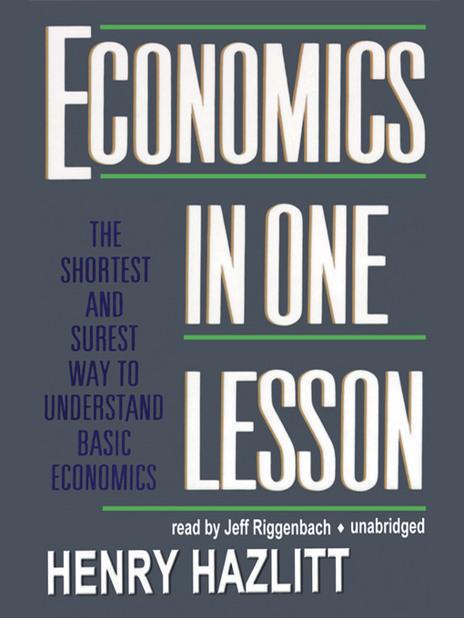 Title details for Economics in One Lesson by Henry Hazlitt - Wait list